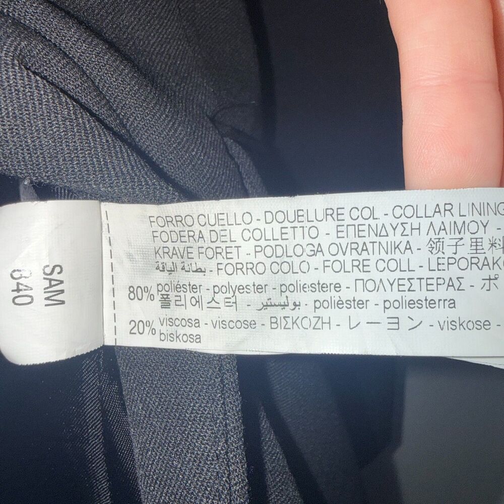 ZARA Structured Double Breasted Blazer With Gold Buttons - Black S - Picture 6 of 7